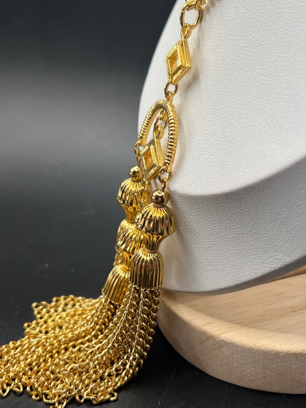 Monet Gold-Tone Multi Tassel Pendant Necklace - Picture 2 of 5